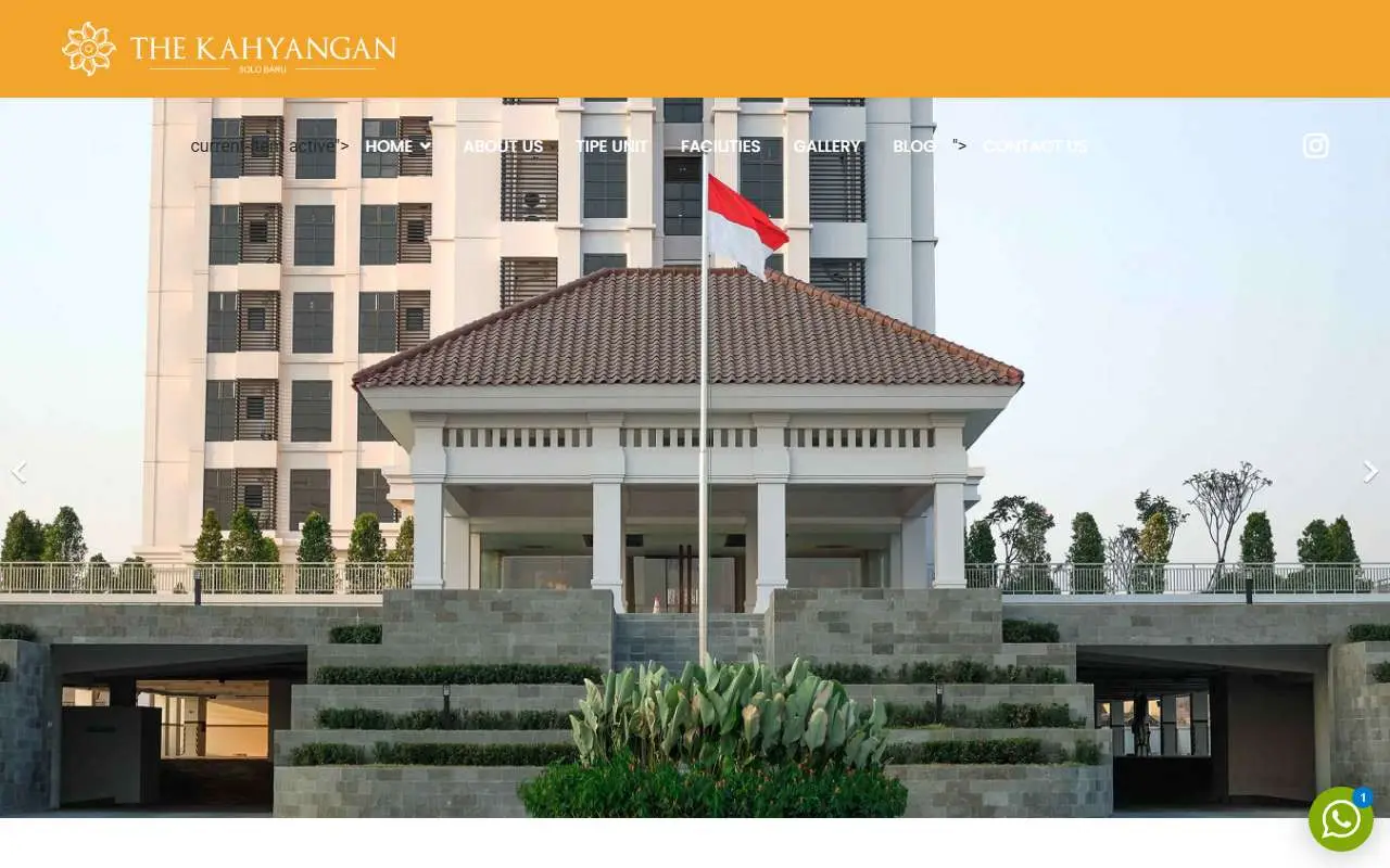 Tampilan website resmi Maha Properti Indonesia (thekahyangansolo.com)
