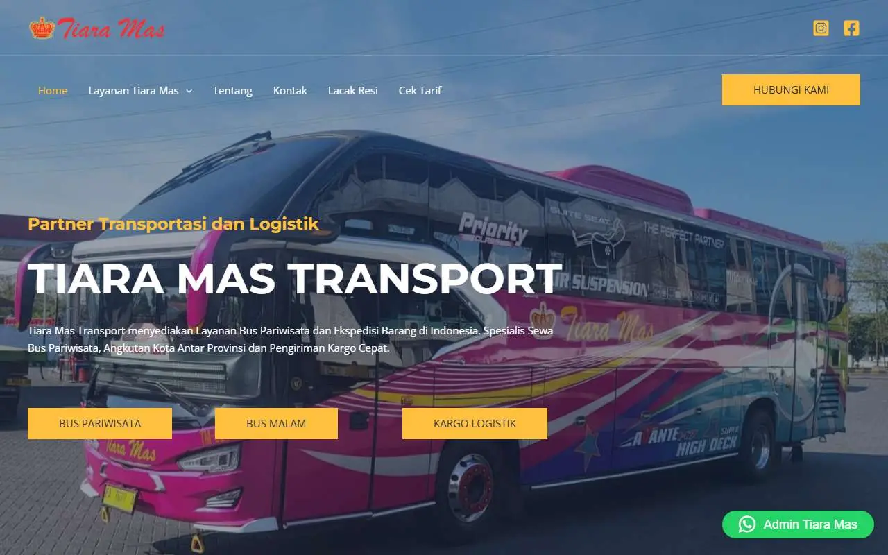 Tampilan website resmi Tiara Mas (tiaramas.com)