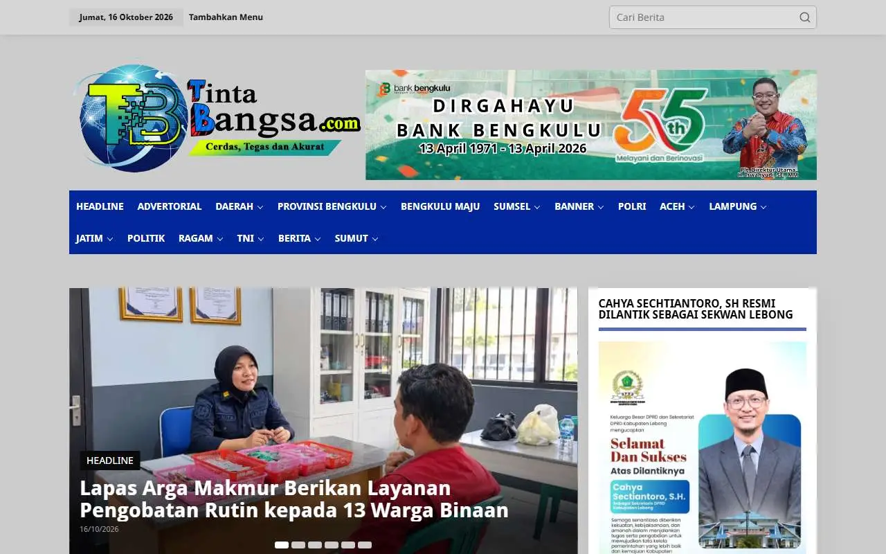 Tampilan website resmi Tintabangsa (tintabangsa.com)