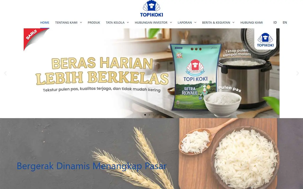 Tampilan website resmi Buyung Poetra Sembada (topikoki.com)