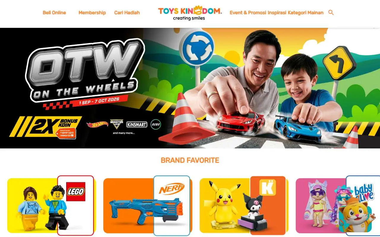 Tampilan website resmi Toys Kingdom (toyskingdom.co.id)