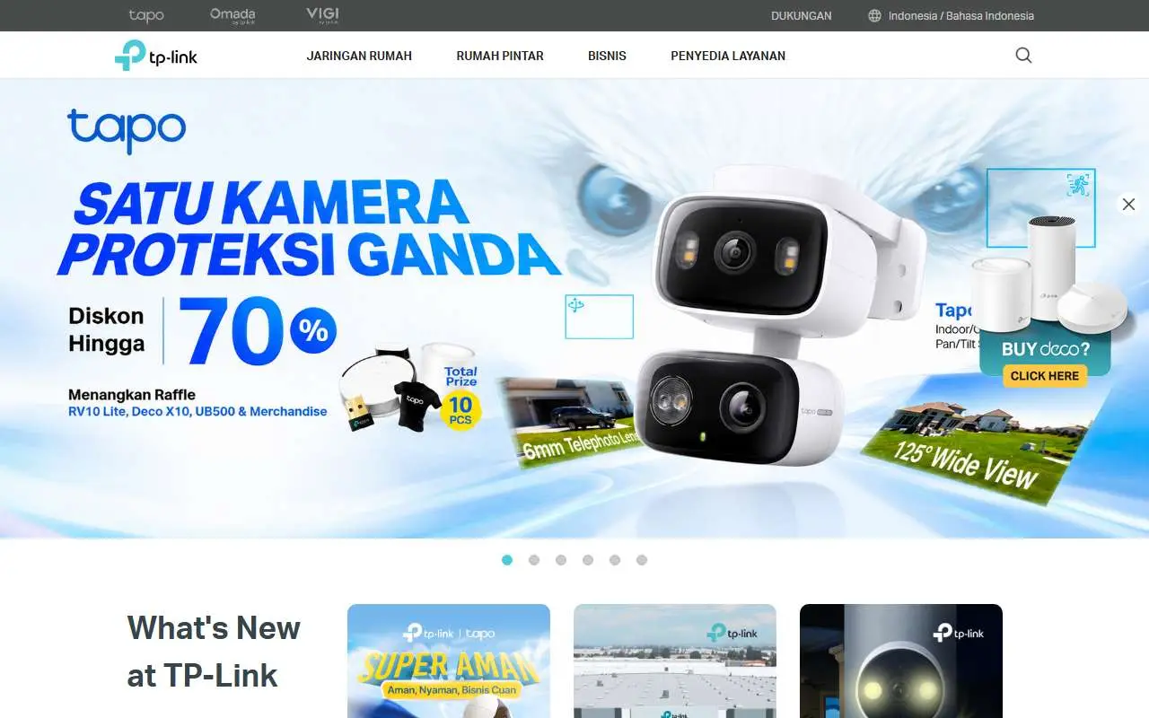 Tampilan website resmi TP-Link (tp-link.com)