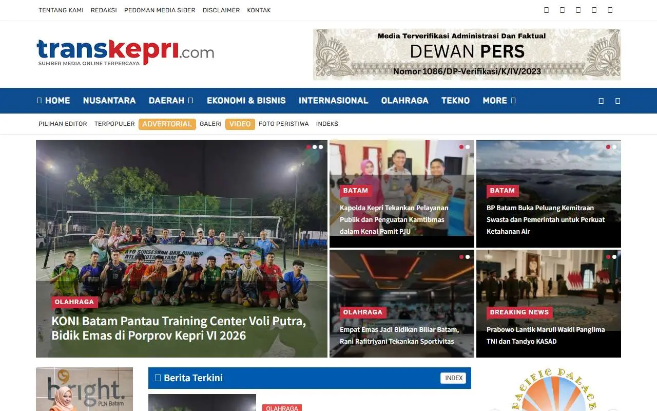 Tampilan website resmi Trans Kepri (transkepri.com)