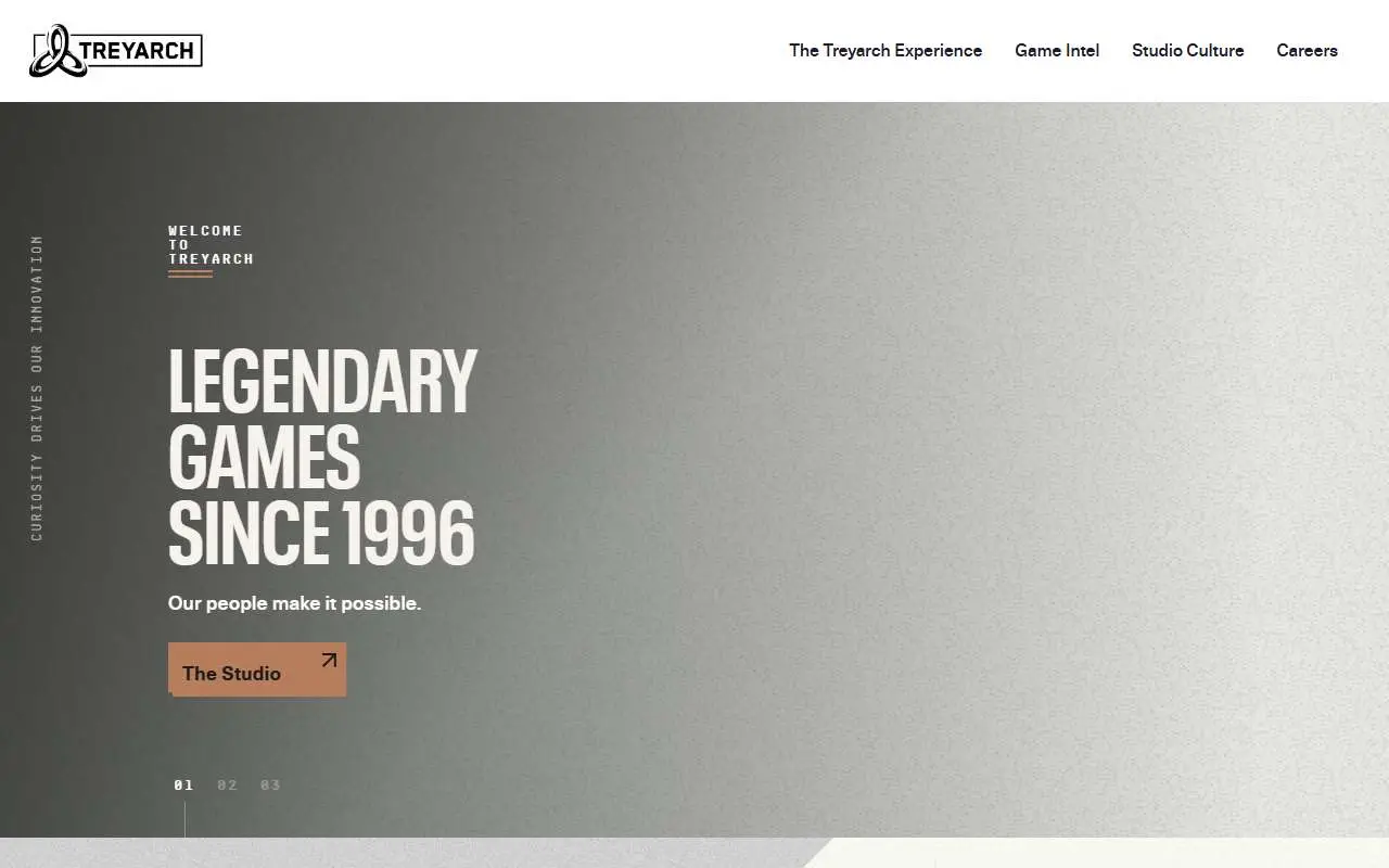 Tampilan website resmi Treyarch (treyarch.com)