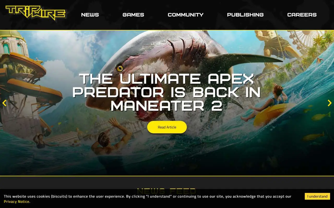 Tampilan website resmi Tripwire Interactive (tripwireinteractive.com)