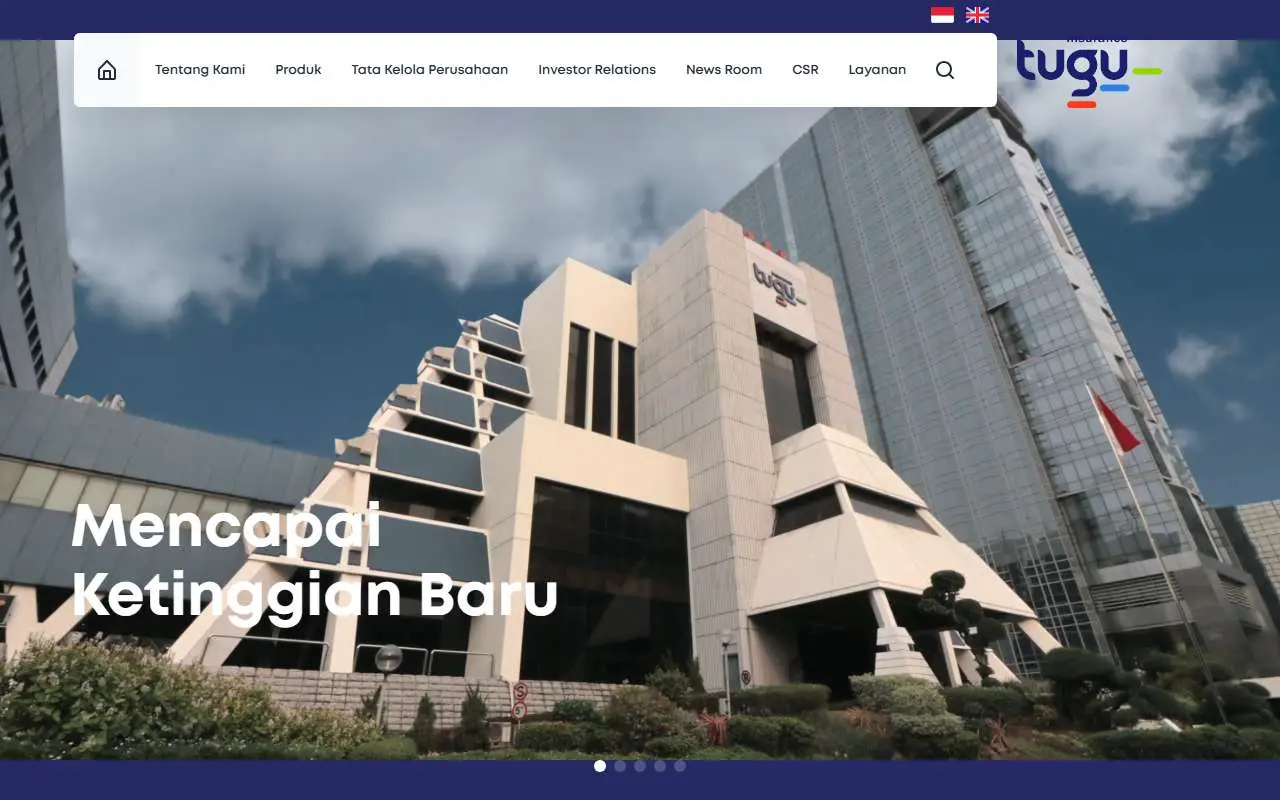 Tampilan website resmi Tugu Insurance (tugu.com)
