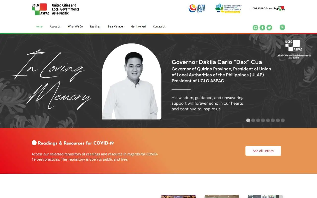 Tampilan website resmi UCLG — Asia-Pacific (uclg-aspac.org)