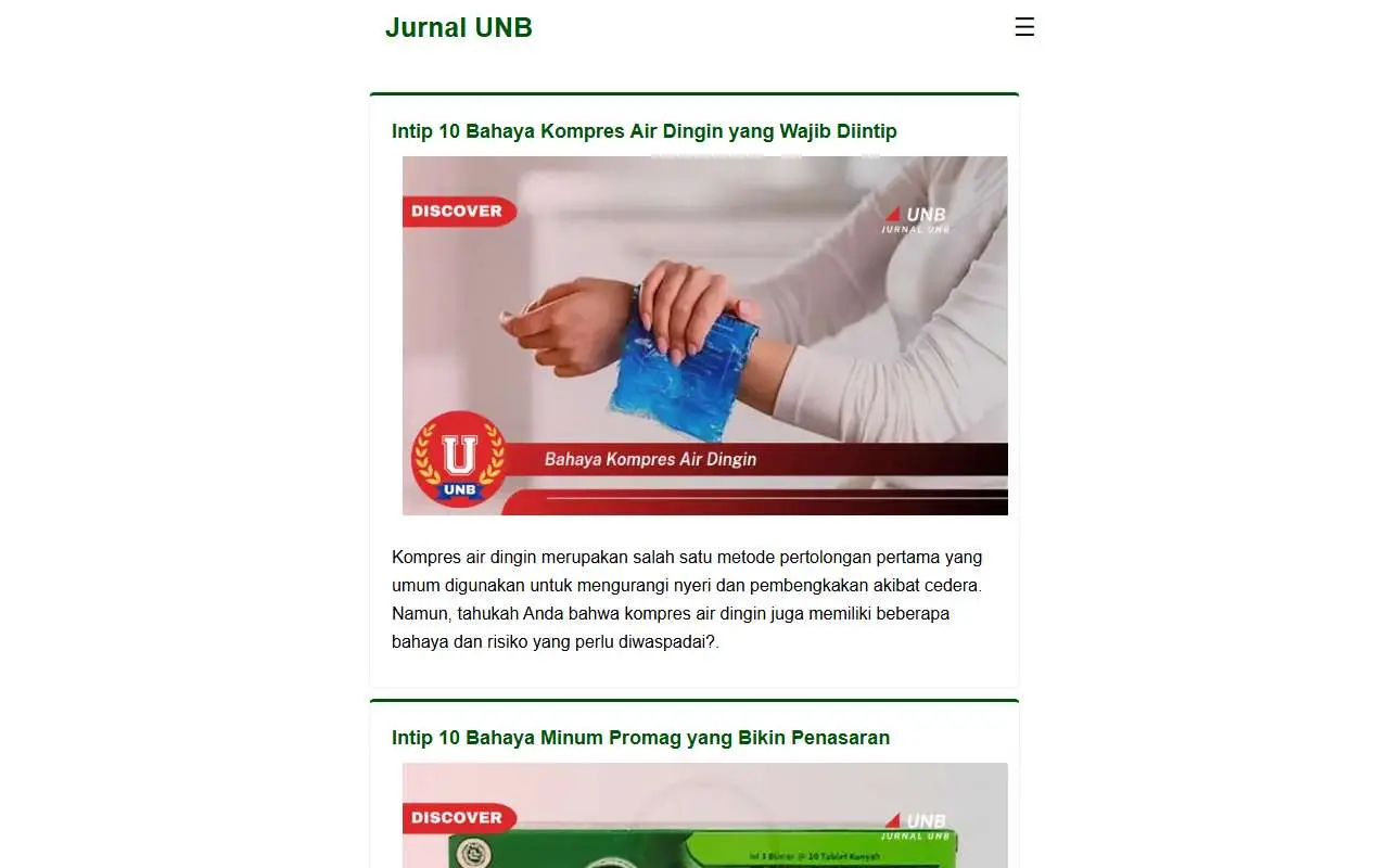 Tampilan website resmi Universitas Kebangsaan (universitaskebangsaan.ac.id)