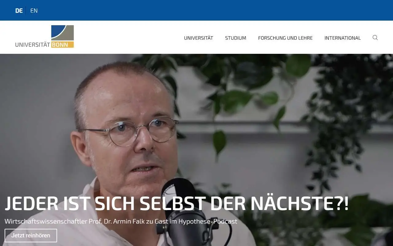 Tampilan website resmi Universitas Bonn (uni-bonn.de)