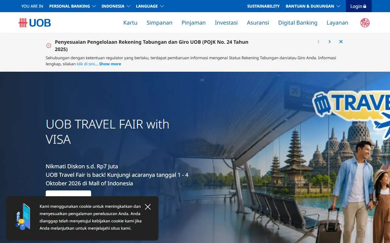 Tampilan website resmi UOB Indonesia (uob.co.id)