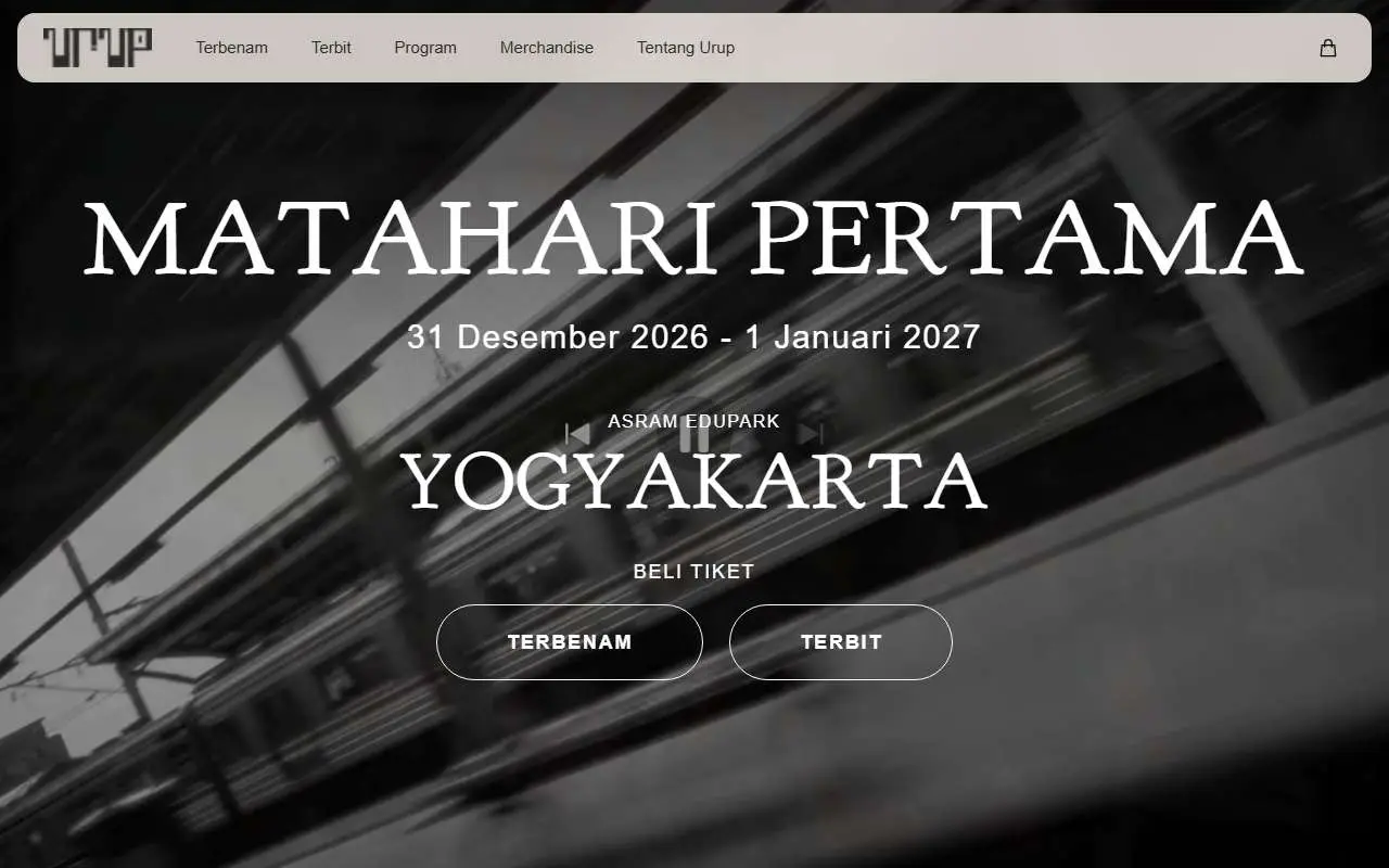 Tampilan website resmi Urup Festival (urupfestival.com)