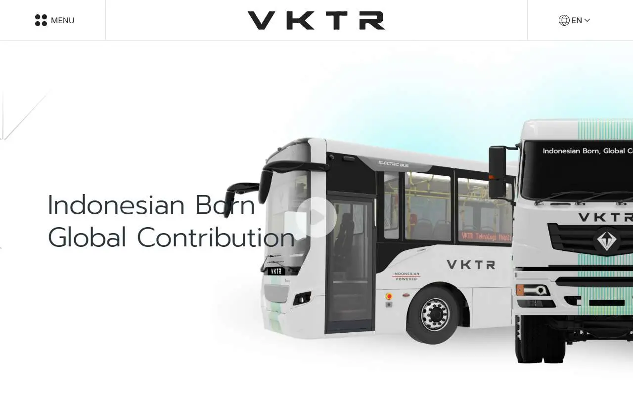 Tampilan website resmi VKTR (vktr.id)
