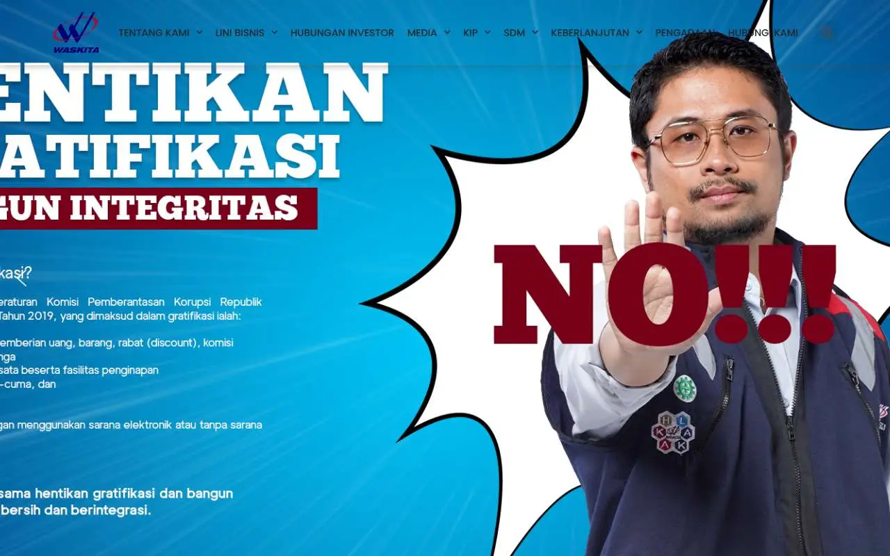 Tampilan website resmi Waskita Karya (waskita.co.id)