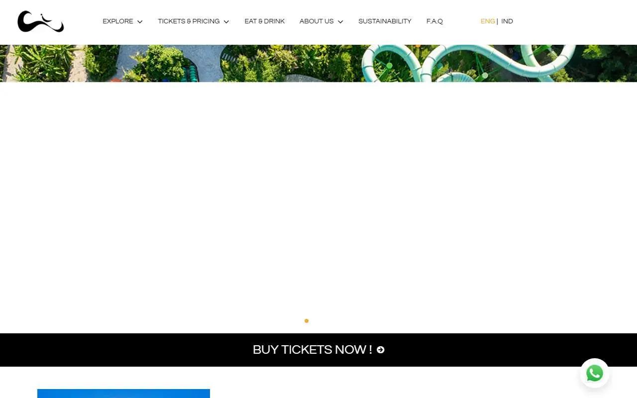Tampilan website resmi Waterbom Bali (waterbom-bali.com)
