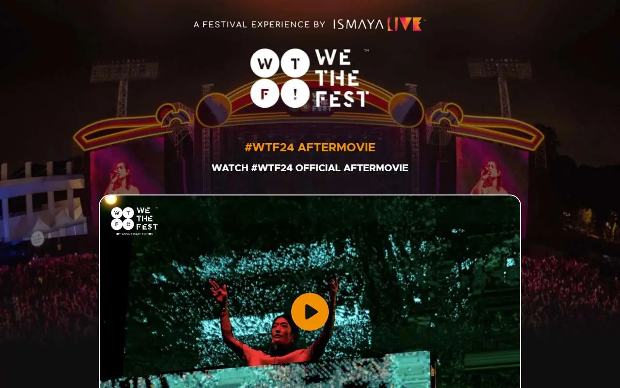 Tampilan website resmi We The Fest (wethefest.com)