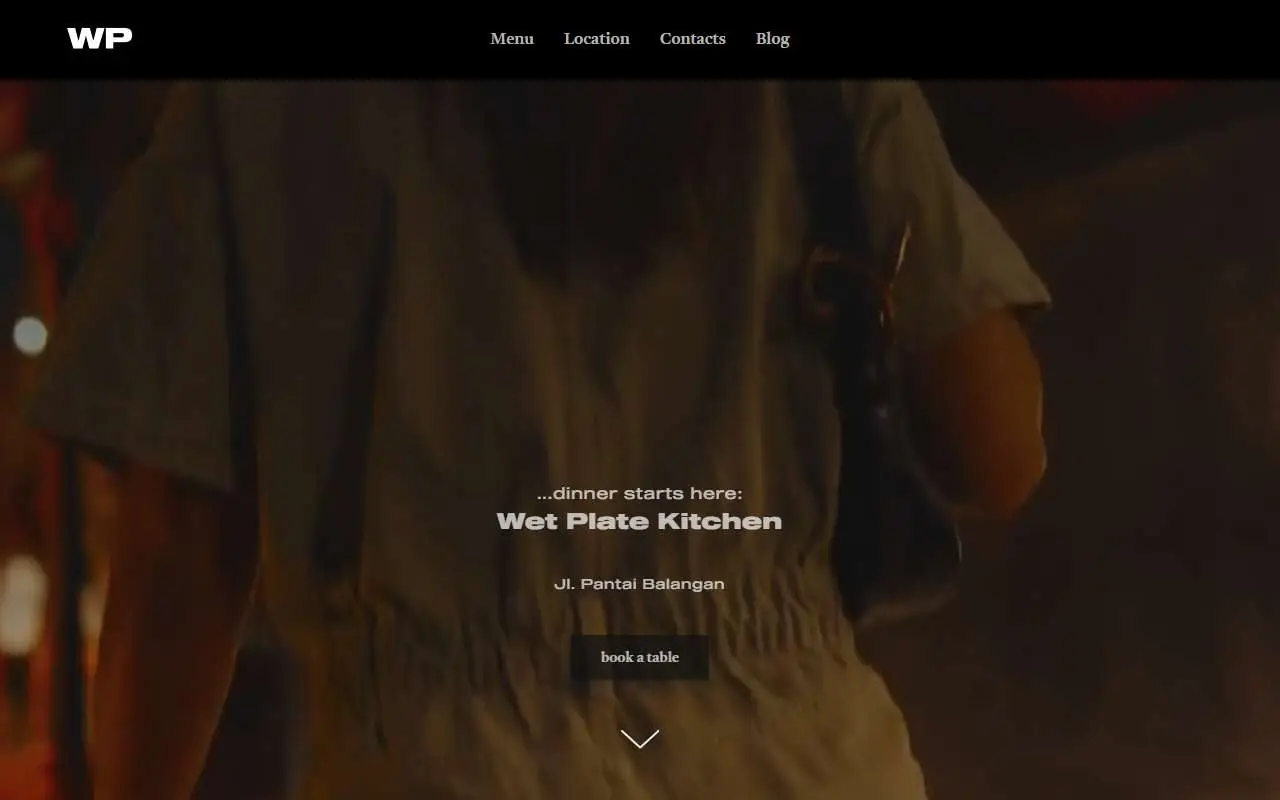 Tampilan website resmi Wet Plate Kitchen (wetplatekitchen.com)