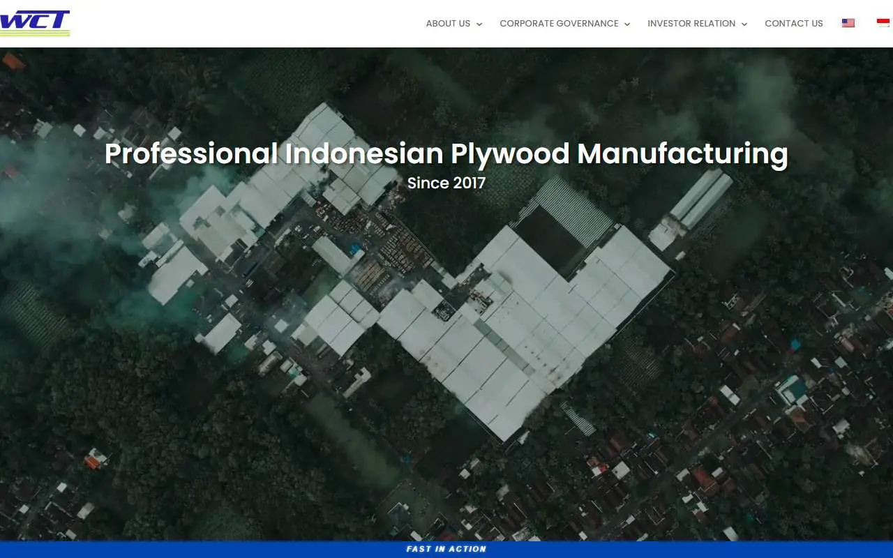 Tampilan website resmi Wijaya Cahaya Timber (wijayacahayatimber.com)