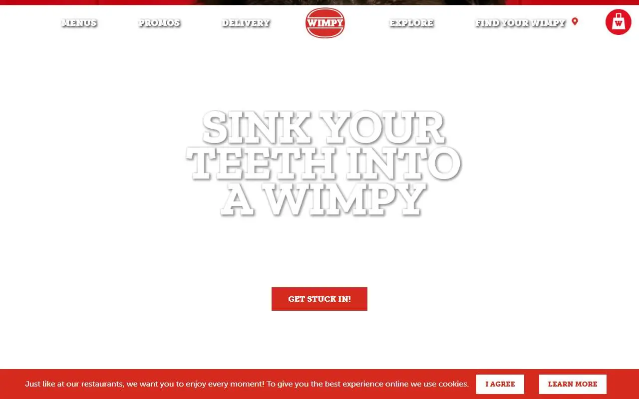 Tampilan website resmi Wimpy (wimpy.uk.com)