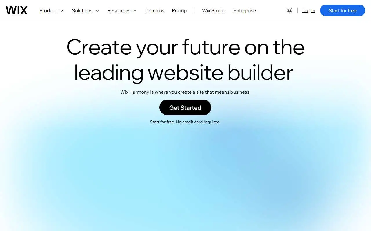 Tampilan website resmi Wix (wix.com)