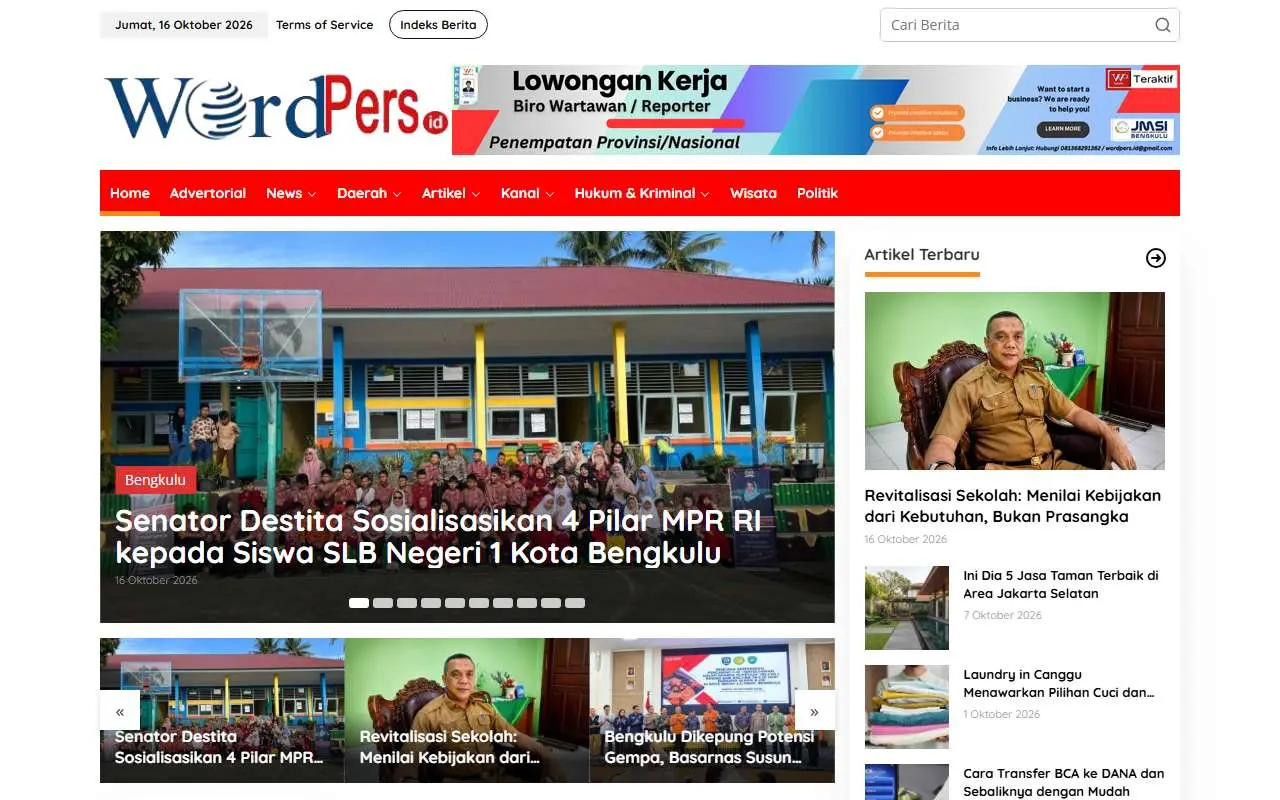 Tampilan website resmi Wordpers (wordpers.id)
