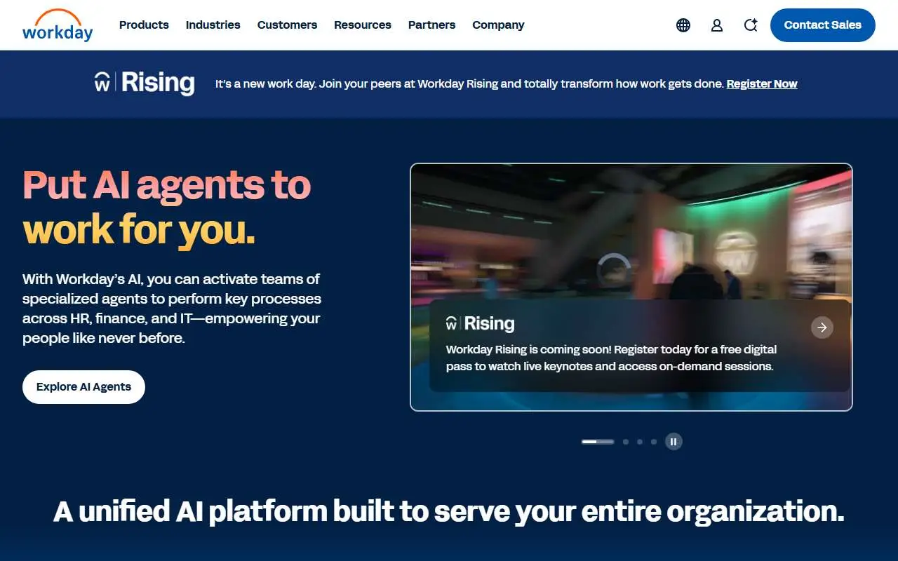 Tampilan website resmi Workday (workday.com)