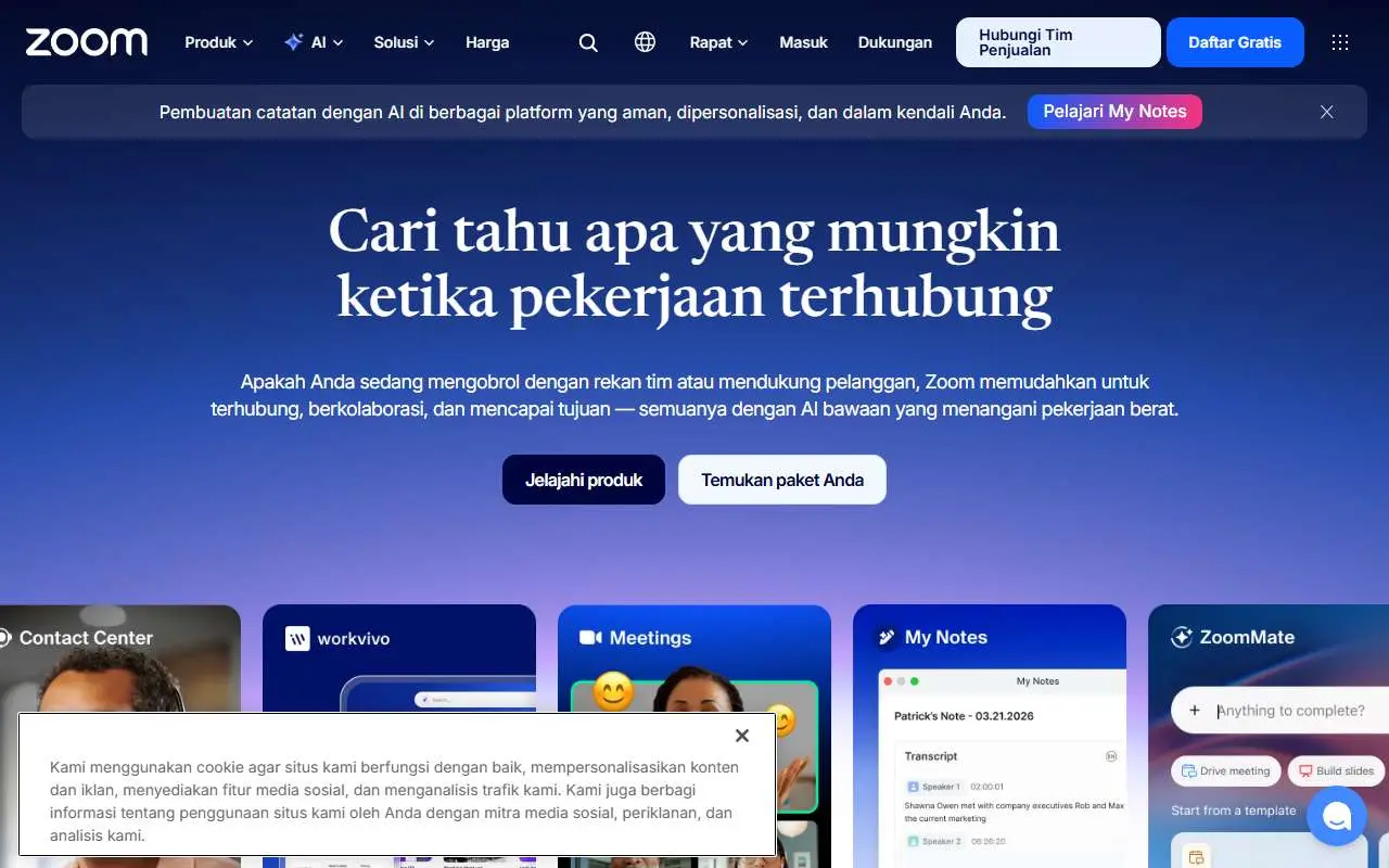 Tampilan website resmi Zoom (zoom.com)